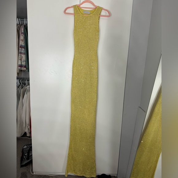 ASTA resort Natalia Dress - Chartreuse Sequin - Picture 8 of 8